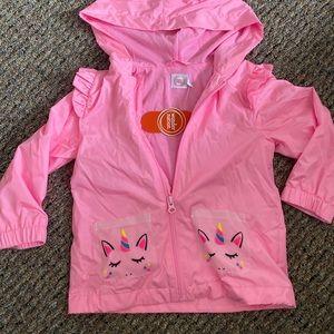Girls pink raincoat
